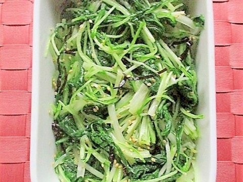 作り置きおかず♪水菜の塩昆布生姜和え